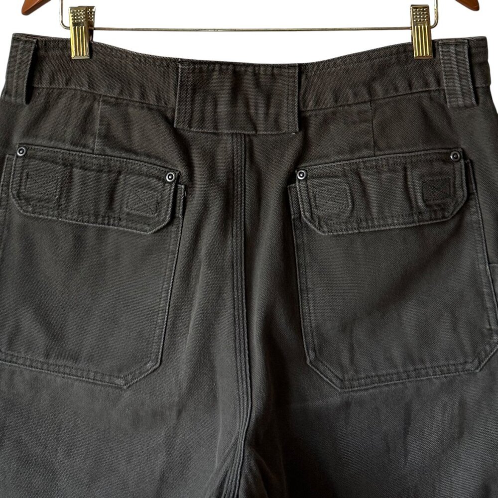 Duluth Trading Co Sz 36 Cargo Carpenter Shorts Utility Heavyweight Pockets Green - Picture 6 of 15